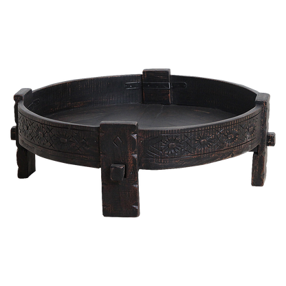 Mesa auxiliar Chakki negra - 73x73x25 cm