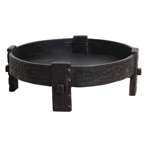 Mesa auxiliar Chakki negra - 73x73x25 cm