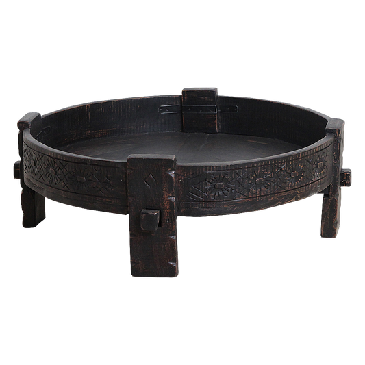 Mesa auxiliar Chakki negra - 73x73x25 cm