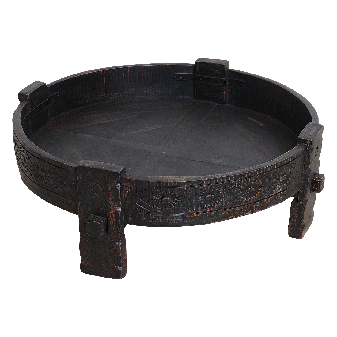 Mesa auxiliar Chakki negra - 73x73x25 cm