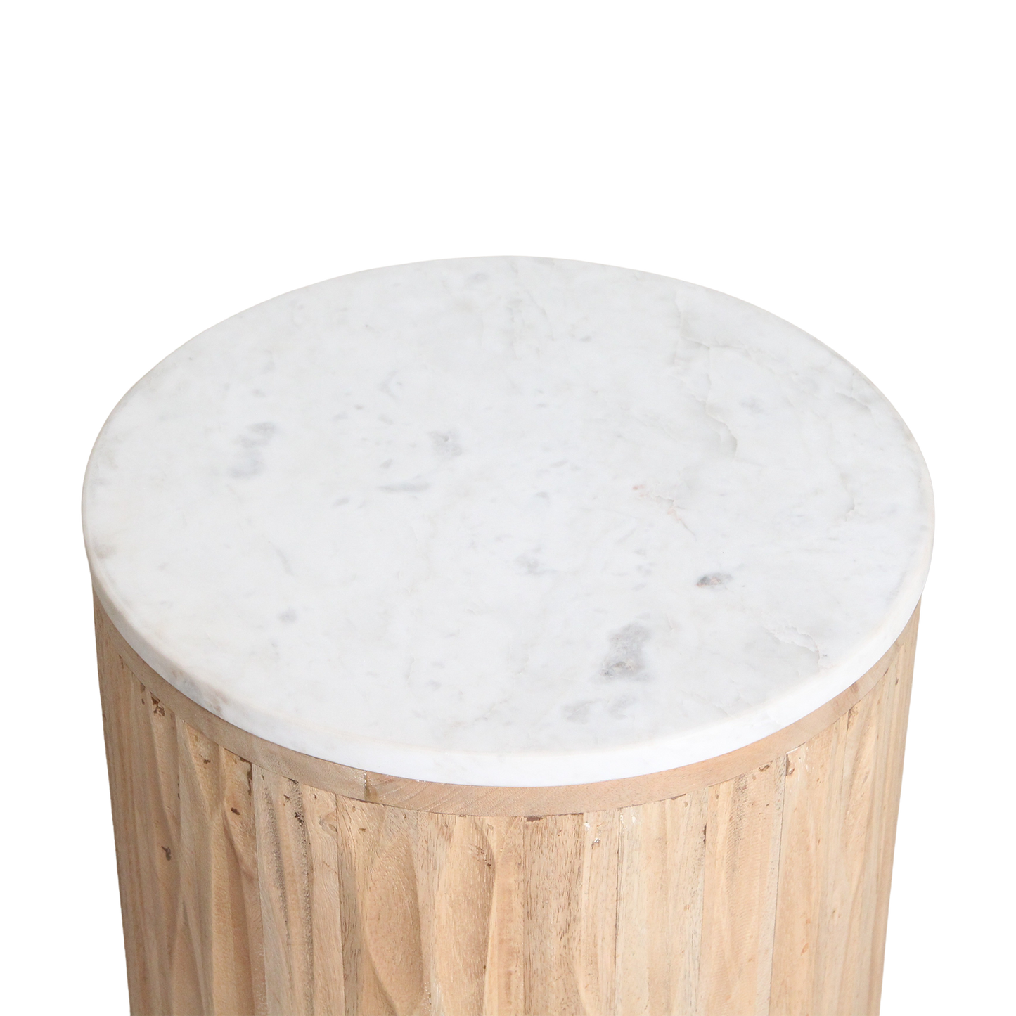 Mesa auxiliar de mármol Malacca - blanco