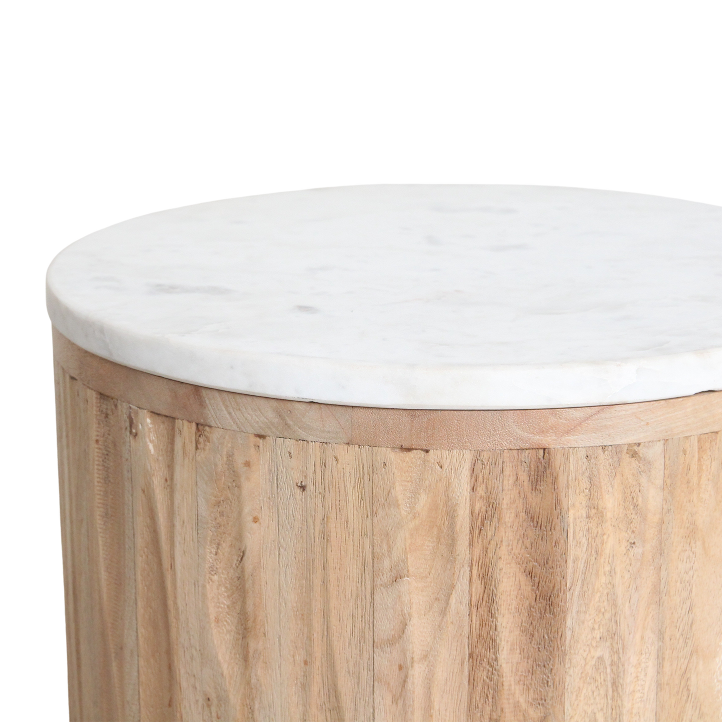 Mesa auxiliar de mármol Malacca - blanco