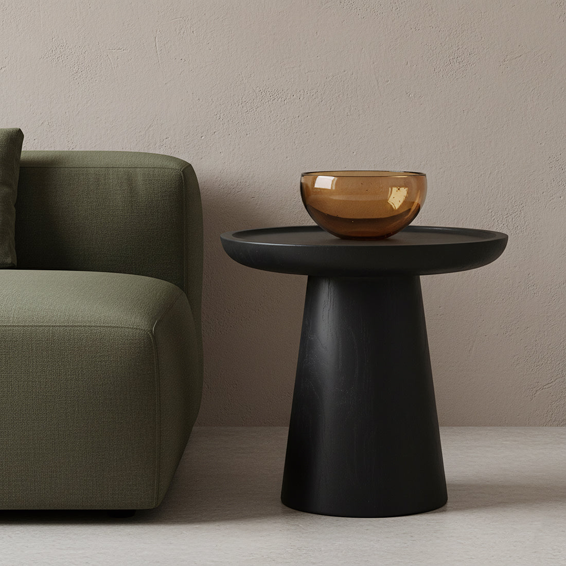 Mesa auxiliar de teca negra Dusk - negra