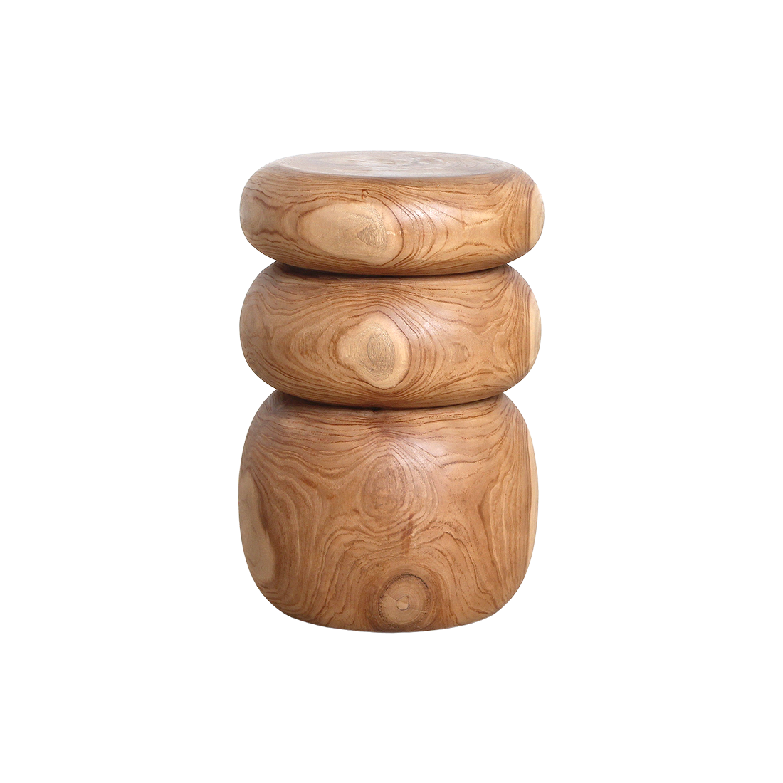 Mesa auxiliar/taburete de teca Tao