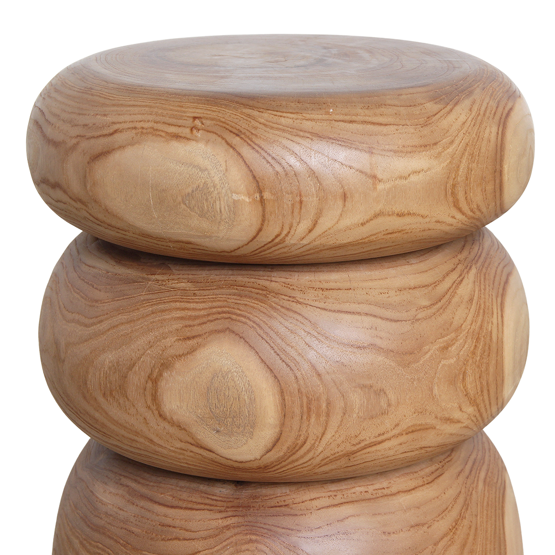 Mesa auxiliar/taburete de teca Tao