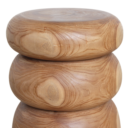 Mesa auxiliar/taburete de teca Tao