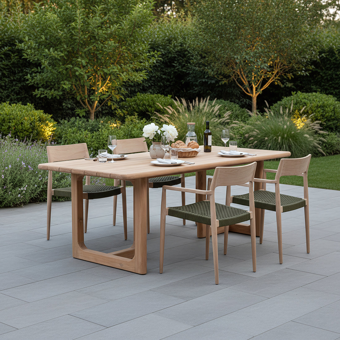 Mesa de jardín Primavera de teca - 200 cm