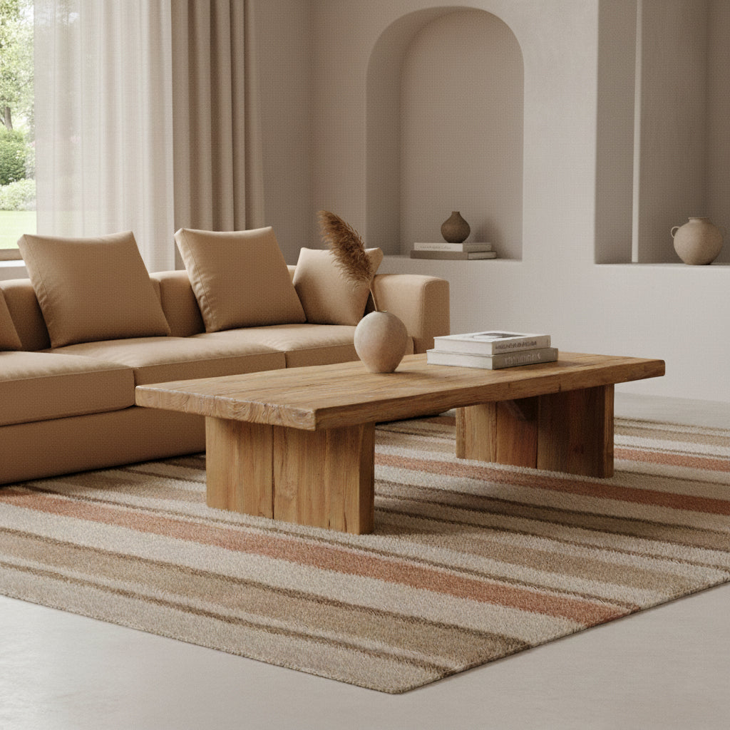 Mesa de centro de teca - FSC reciclado - 140x60x30 cm