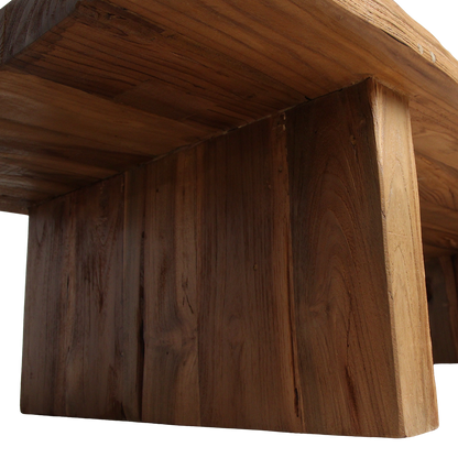 Mesa de centro de teca - FSC reciclado - 140x60x30 cm