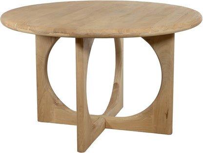 Mesa de comedor redonda de 130 cm, de madera de acacia Groovy Natural
