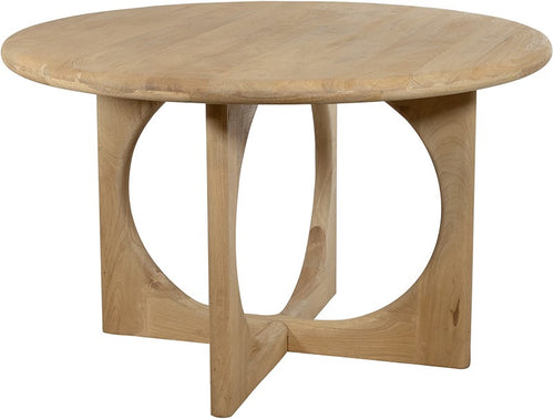 Mesa de comedor redonda de 130 cm, de madera de acacia Groovy Natural